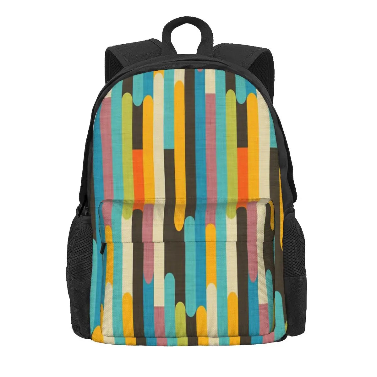 Retro Block Popsicle Sticks Backpacks Men's & Women's Bags