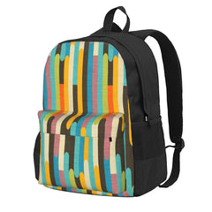 Retro Block Popsicle Sticks Backpacks Men's & Women's Bags