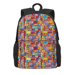 Retro Blocks Backpacks Men's & Women's Bag