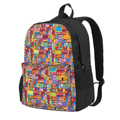 Retro Blocks Backpacks Men's & Women's Bag