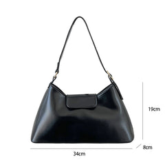 Retro Commuter Shoulder Bags High Soft Pu Leather Women U