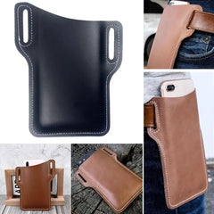 Retro Crazy Horse Leather Cell Phone Pocket for Men
