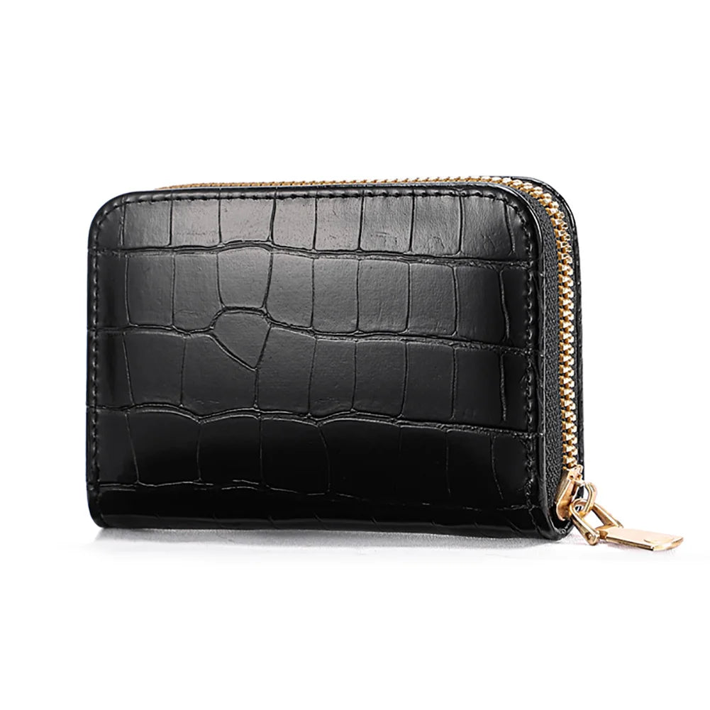 Retro Crocodile Pattern Clutch Purse Zipper Travel Wallets