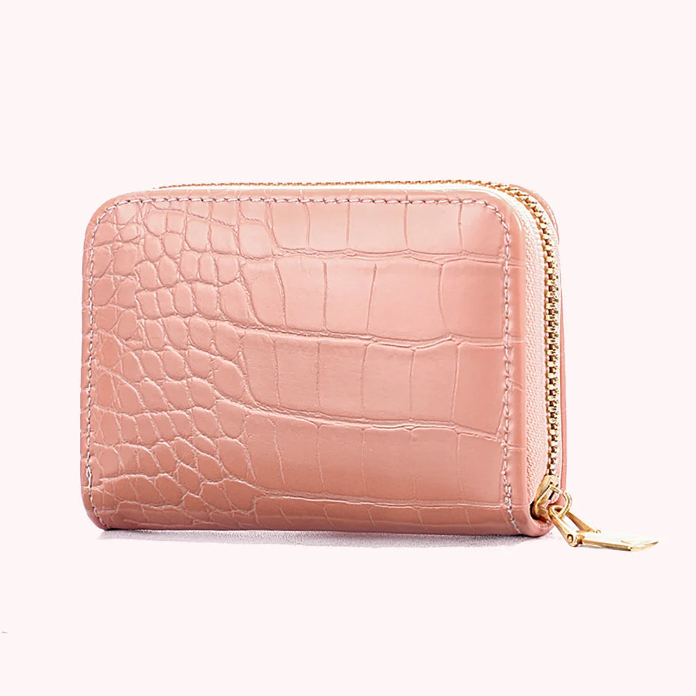 Retro Crocodile Pattern Clutch Purse Zipper Travel Wallets