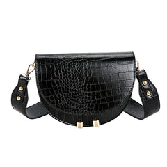 Retro Crocodile Pattern Shoulder Bag Women PU Leather Crossbody Bag