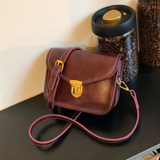Retro Crossbody Bag Hasp Women Messenger Bag LOCK Shoulder Bag