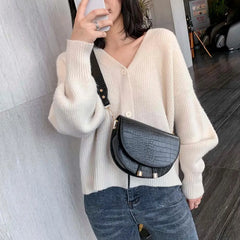 Retro Crossbody Handbags Women Small PU Leather Shoulder Bag