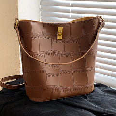 Vintage Bucket Crossbody Bag Soft Leather Tote Handbag