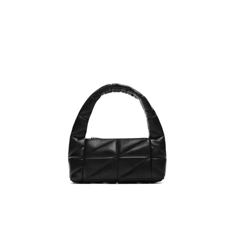 Retro Underarm Bags for Women Solid Tote Shoulder Bag