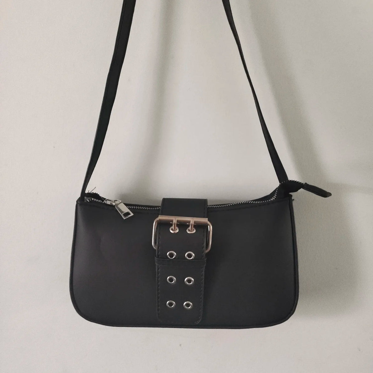 Retro Women Buckle Handbags Ladies PU Leather Shoulder Bag