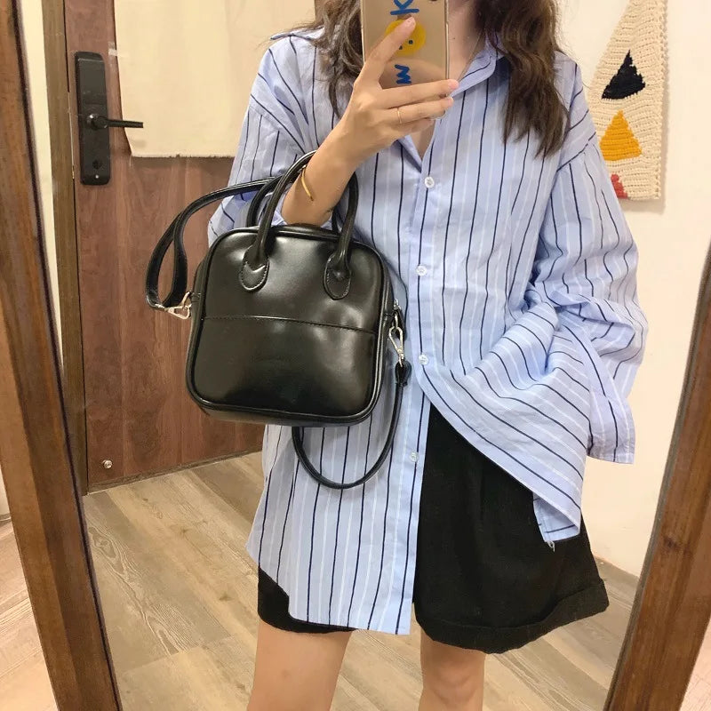 Retro Women Tote Purse Handbags PU Leather Ladies Shoulder Messenger Bags