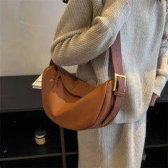 Retro Dumpling Bag for Women PU Leather Crossbody Handbag