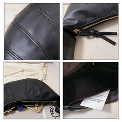 Retro Dumpling Shoulder Bag Purse Leather Woman Crossbody Bags