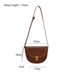 Retro Saddle Shoulder Purses Half Moon Clutch Handle Bags