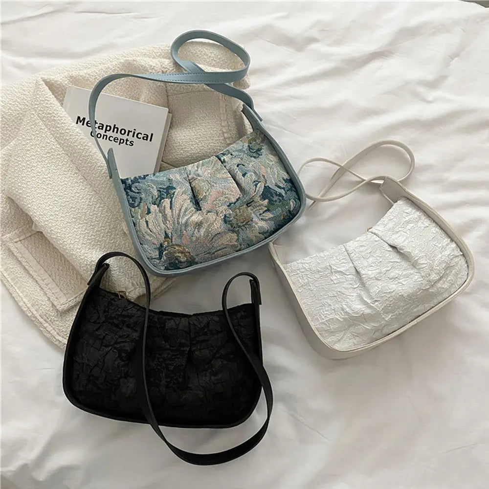Vintage Underarm Bag Female Floral Evening Clutch