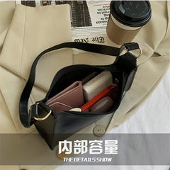 Retro Women's Shoulder Bag Tote Solid Underarm Messenger Handbag