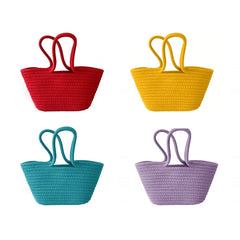 Retro Handbag Basket Bag Beach Tote Holiday Shoulder Bag