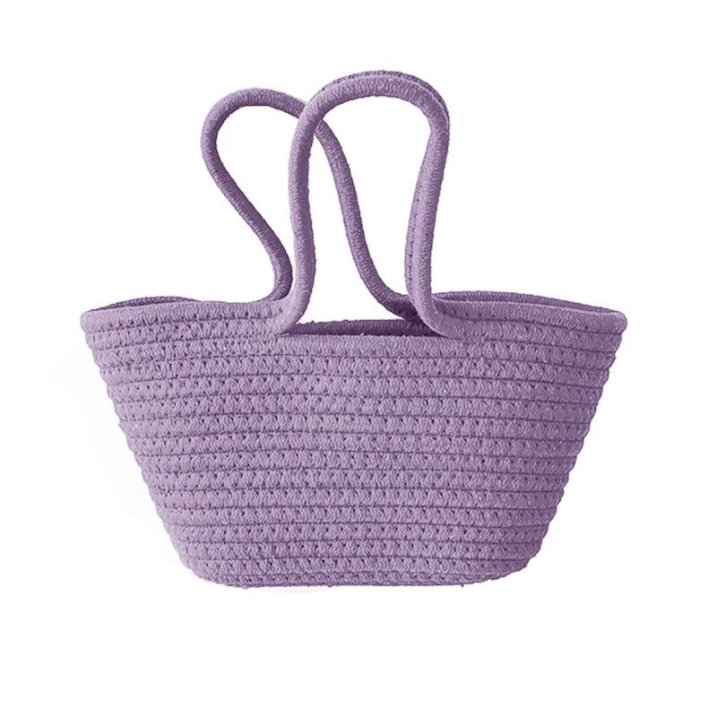 Retro Handbag Basket Bag Beach Tote Holiday Shoulder Bag