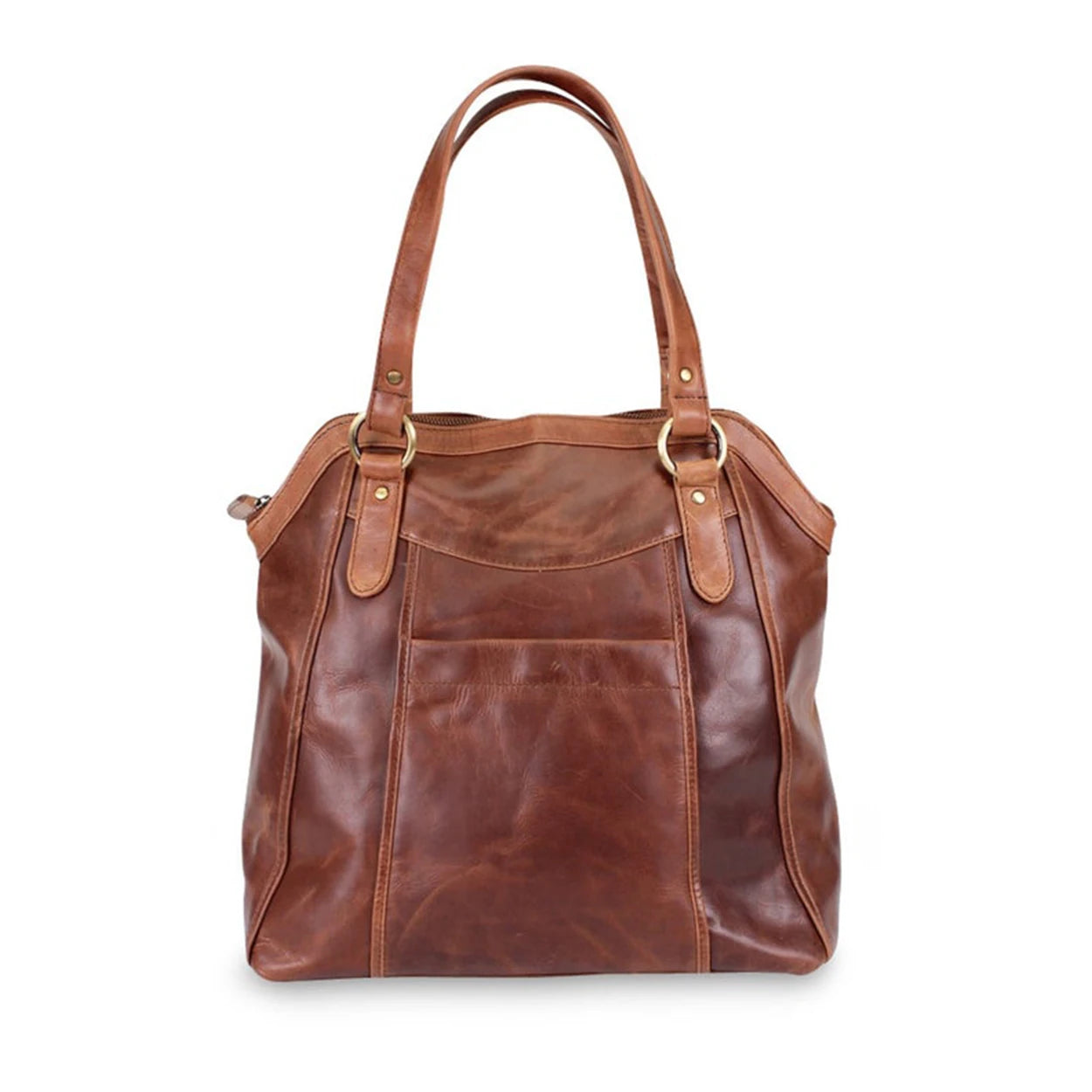 Retro Shoulder Handbag High Capacity Zipper Pocket Shoulder Tote Bags