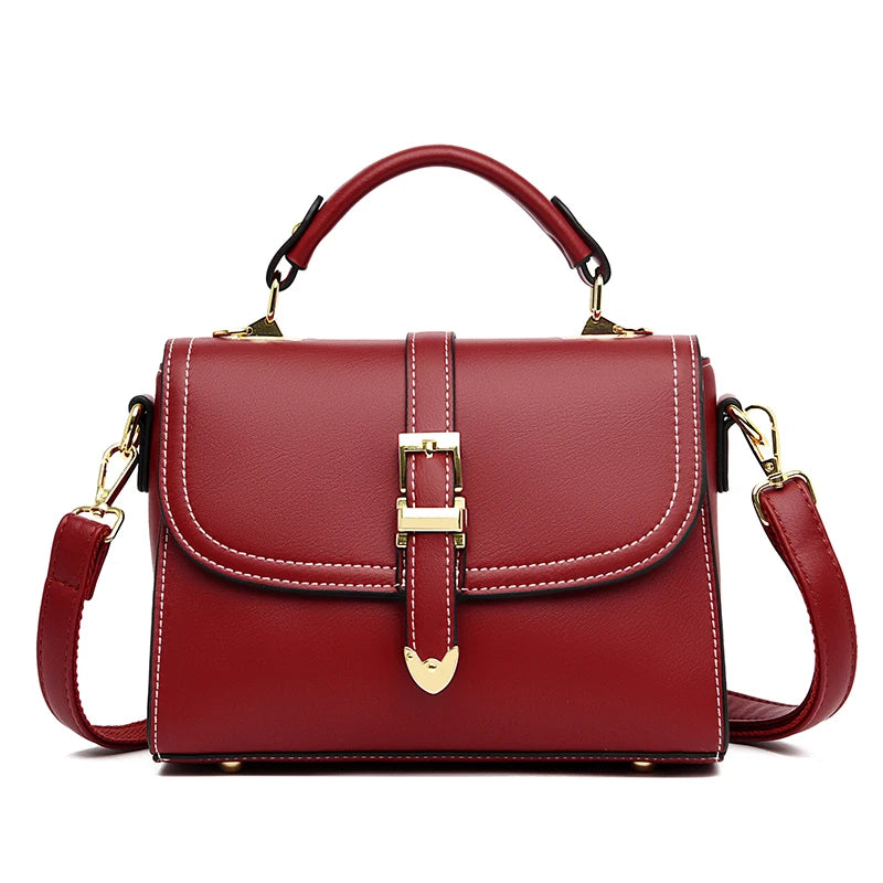 Vintage PU Leather Women Shoulder Bag Casual Messenger Tote Bag