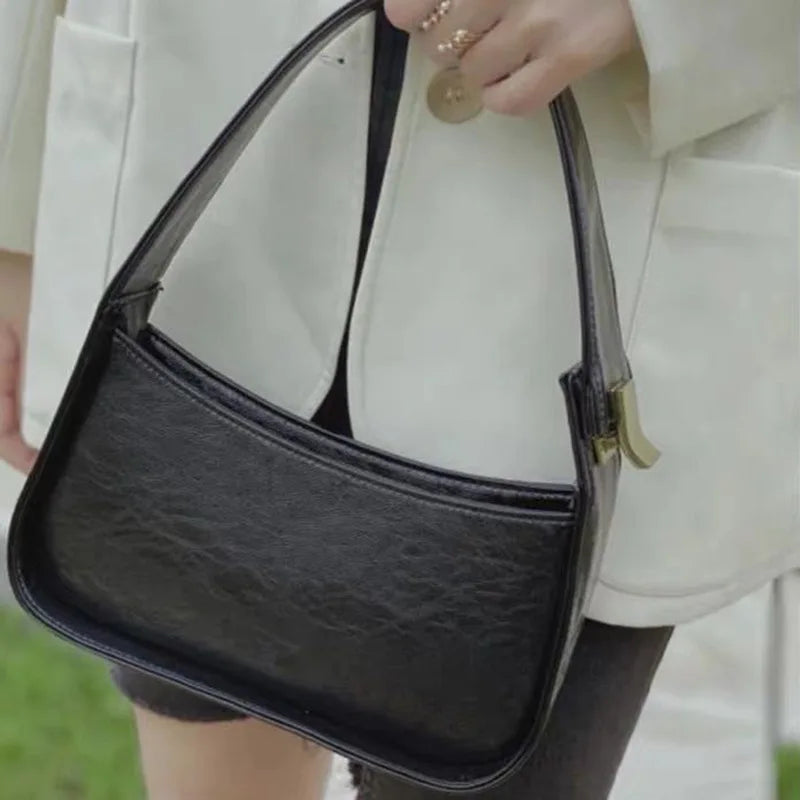 Retro Hobo Bags For Women Small Leather Armpit Shoulder Bag