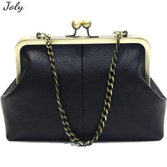 Retro Kiss Lock Crossbag Diamonds Appliques Shoulder Handbag