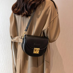 Vintage Semicircle Shoulder Purse Women Clutch Handle Bags