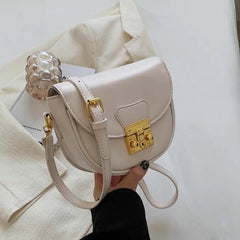 Vintage Semicircle Shoulder Purse Women Clutch Handle Bags