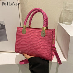 Vintage Ladies Shoulder Bag Messenger Square Pu Leather Bag