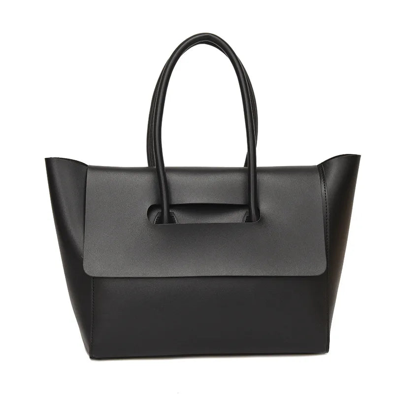 Retro Large Capacity Shoulder Bag PU Leather High Multi-function Female Handbag