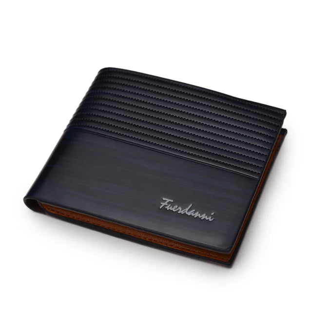 Vintage Leather Men's Short Wallet Horizontal Multi-Card Wallet