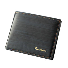 Vintage Leather Men's Short Wallet Horizontal Multi-Card Wallet