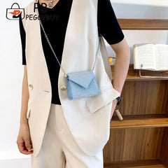Retro Leather Rhinestone Crossbody Bag for Women