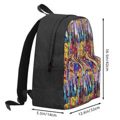 Retro Mansion Collage Backpacks Men's & Women's School Bags