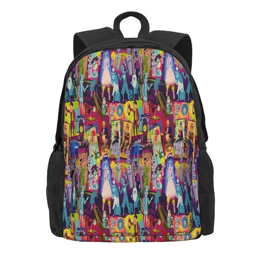 Retro Mansion Collage Backpacks Men's & Women's School Bags