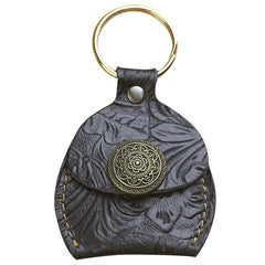 Vintage Men's Leather Key Organizer Bag Keychain Holder Chain