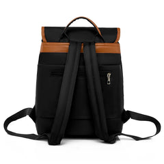 Retro Nylon Double Large Capacity Schoolbag Travel Backpack