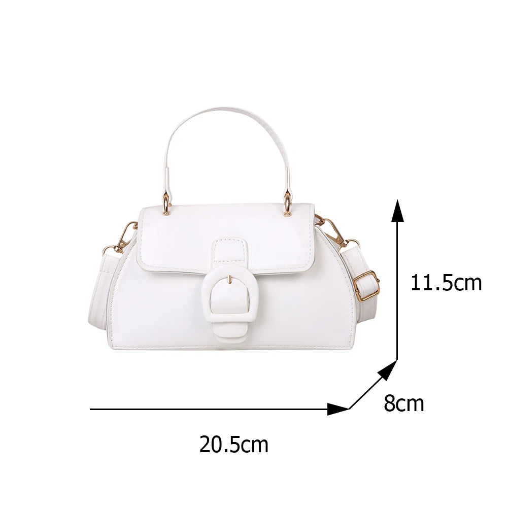 Retro PU Leather Crossbody Bag Small Handbag Female Shoulder Messenger