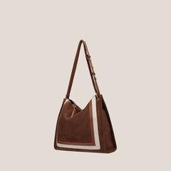 Nubuck Leather Crossbody Shoulder Bag for Women
