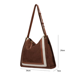 Nubuck Leather Crossbody Shoulder Bag for Women