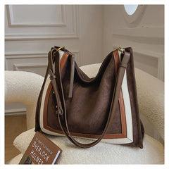 Nubuck Leather Crossbody Shoulder Bag for Women