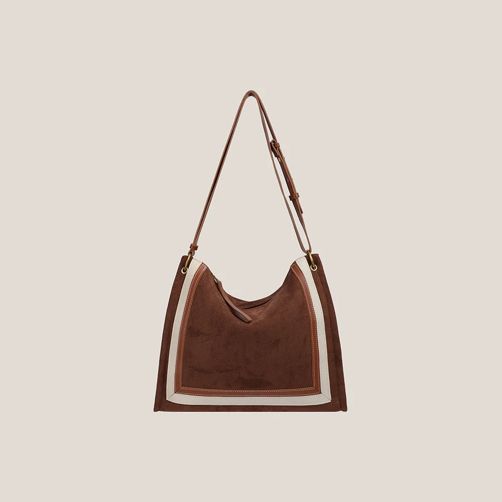 Nubuck Leather Crossbody Shoulder Bag for Women