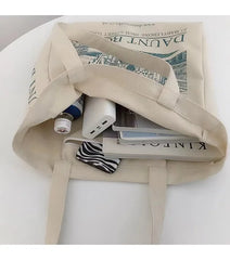 One Shoulder Bag Women Retro Canvas Large Capacity Shopping Bag