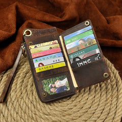 Retro Leather Organizer Travel Checkbook Wallet Purse Clutch Men ck001