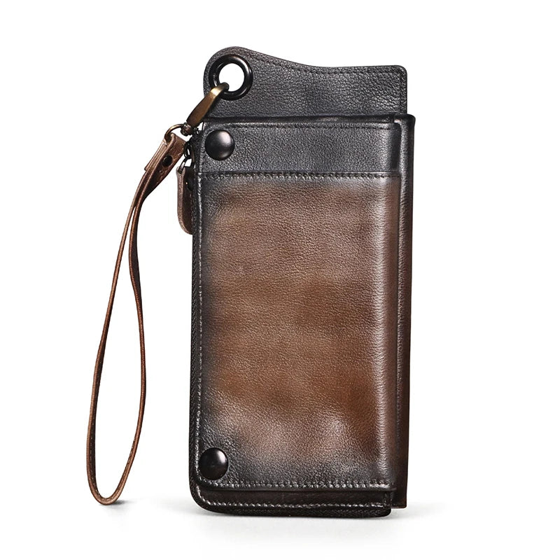 Retro Leather Organizer Travel Checkbook Wallet Purse Clutch Men ck001
