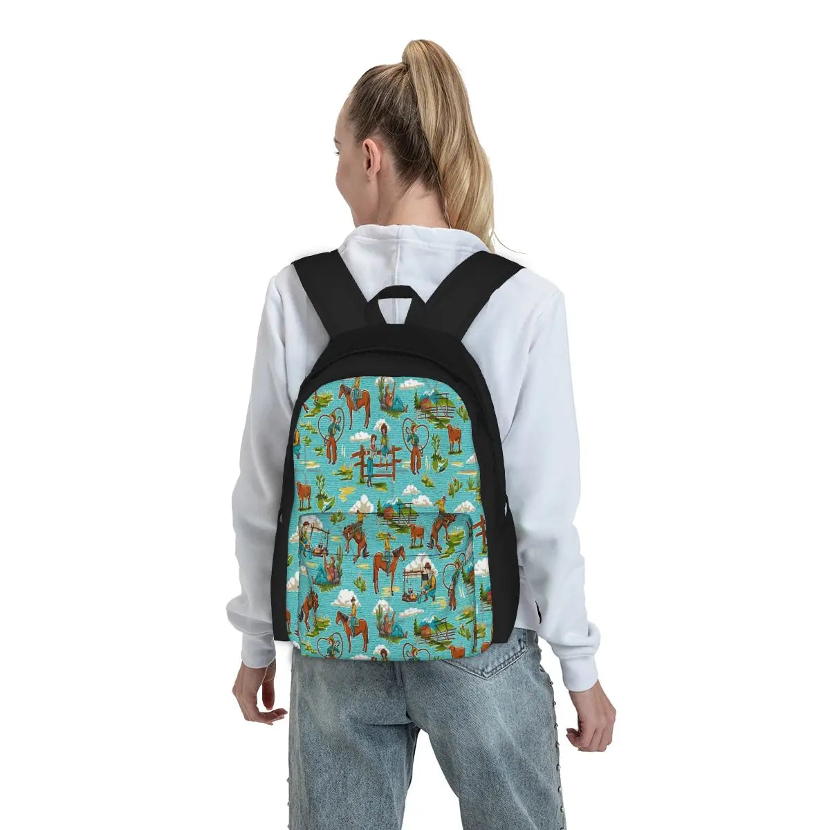 Vintage Western Cowboy Backpack for Men and Women