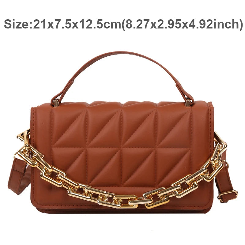 Retro PU Leather Bags for Women Handbags Embossed Diamond Lattice Pattern Bolsa