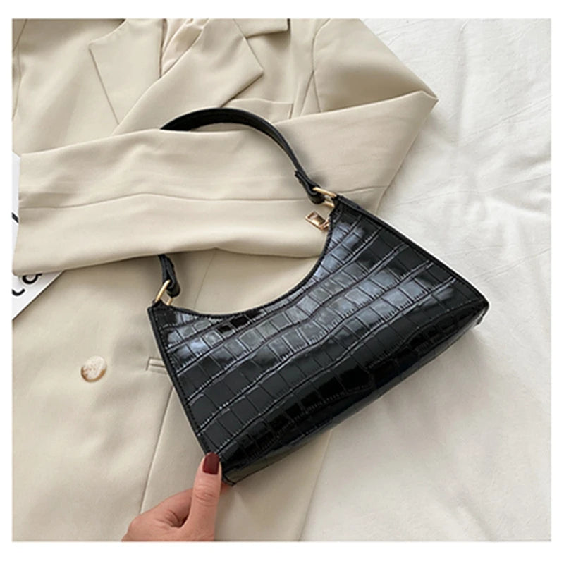 Vintage PU Leather Women's Small Shoulder Bag Tote Handbag