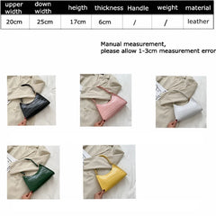 Vintage PU Leather Women's Small Shoulder Bag Tote Handbag