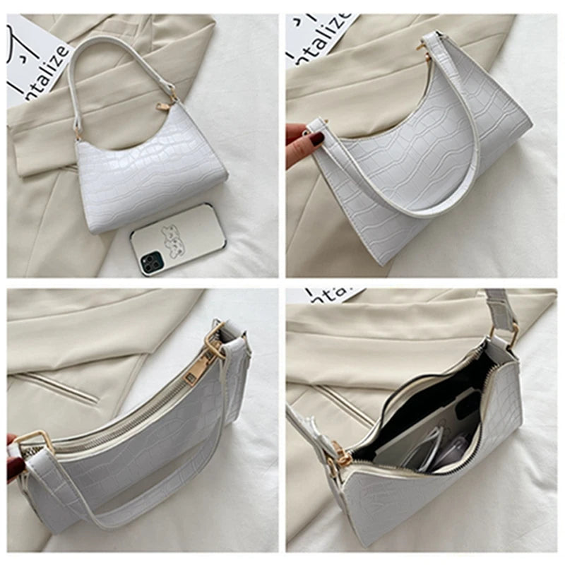 Vintage PU Leather Women's Small Shoulder Bag Tote Handbag